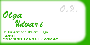 olga udvari business card